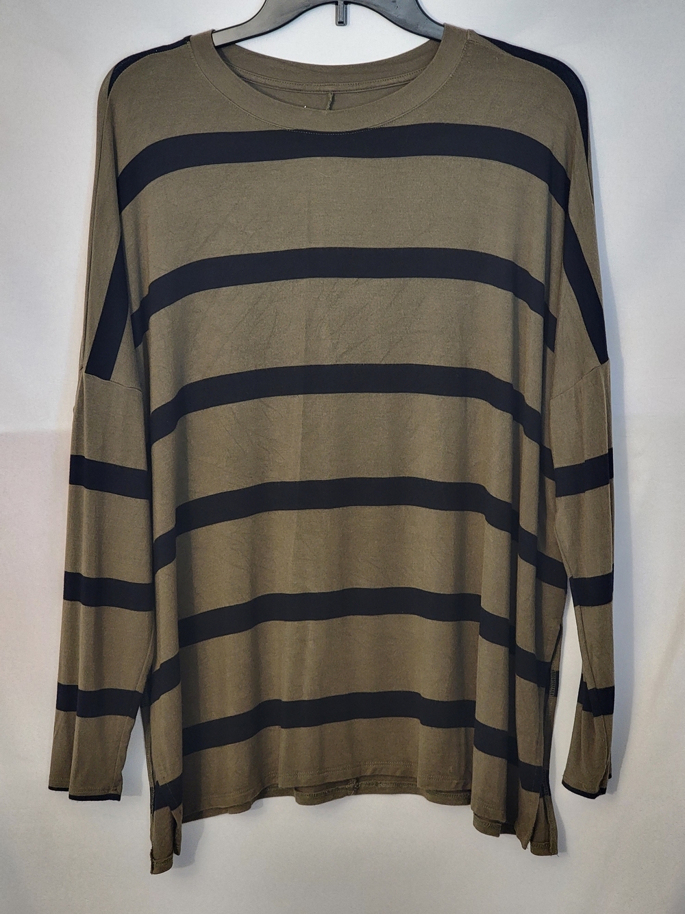 Maurices 24/7 Striped Long Sleeve Tee Size S